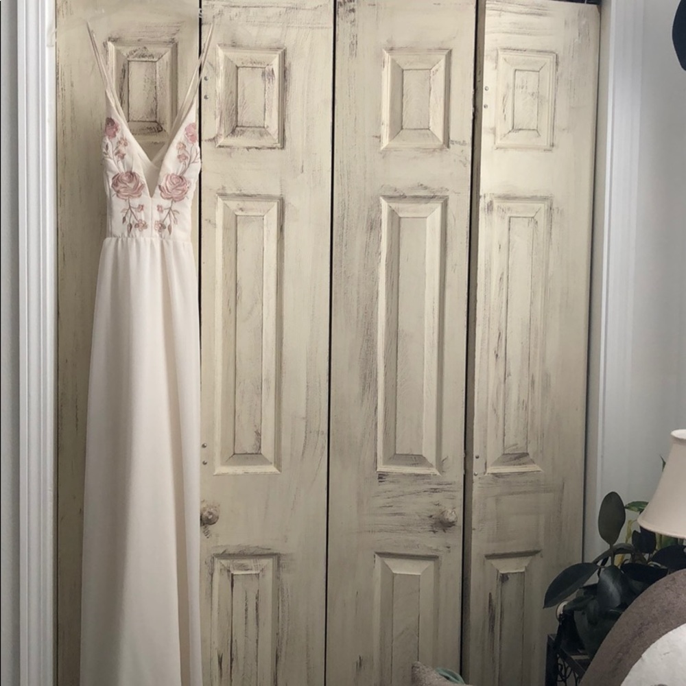 White Floor Length Dress